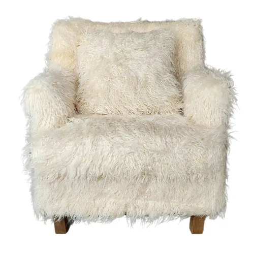 Sillon 1 cuerpo Ivory Faux en Beige - Sillones y sofás, Uruguay | La Cueva Muebles