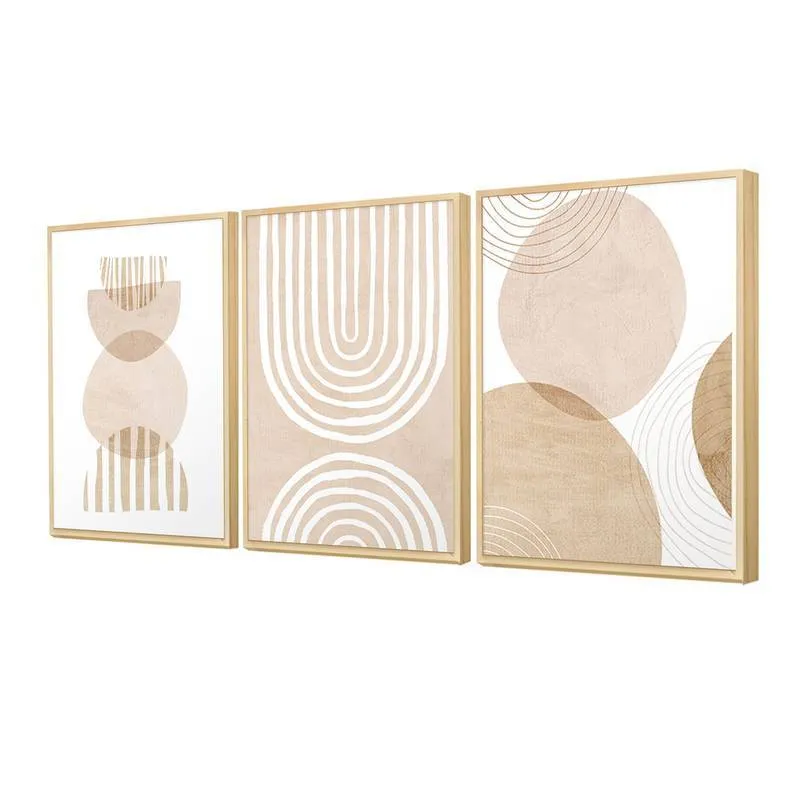 Kit 3 Cuadros - Abstracto Crudo - 30 × 40 - Decoración de pared, Uruguay | Berna home