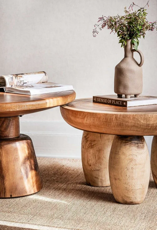 MESA ALMOND - SUAR TOSTADO - DIAMETRO 70 CMS en Marrón - Mesas de living, Uruguay | La Iberica, vista 17