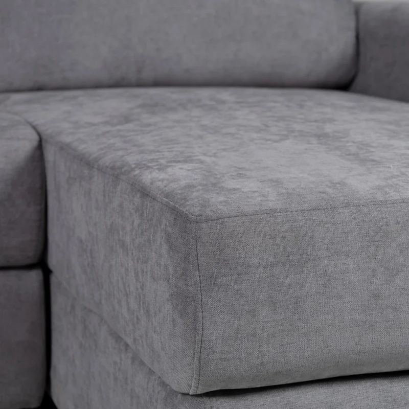 Rinconera Elyon - Tela Microfibra - Chaise derecho - 9250 (Grafito) en Gris - Sillones y sofás, Uruguay | NYR, vista 3