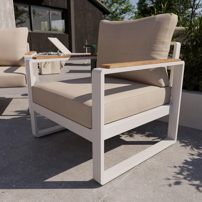 Sillón de jardín individual Persea Blanco - Muebles para el exterior, Uruguay | Naterial Uruguay