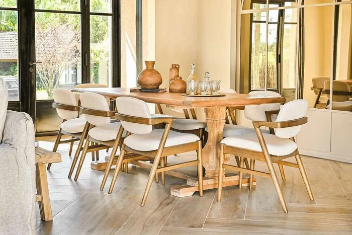 MESA COMEDOR DE OLMO ISABEL - 2.00 X 1.00 MTS - Mesas de comedor, Uruguay | La Iberica