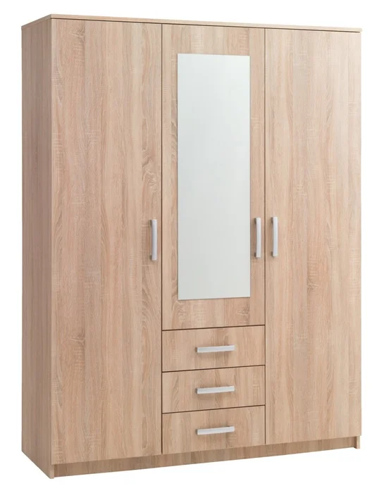 Armario VELLERUP 151x200 combi roble en Madera natural - Roperos y placares, Uruguay | JYSK