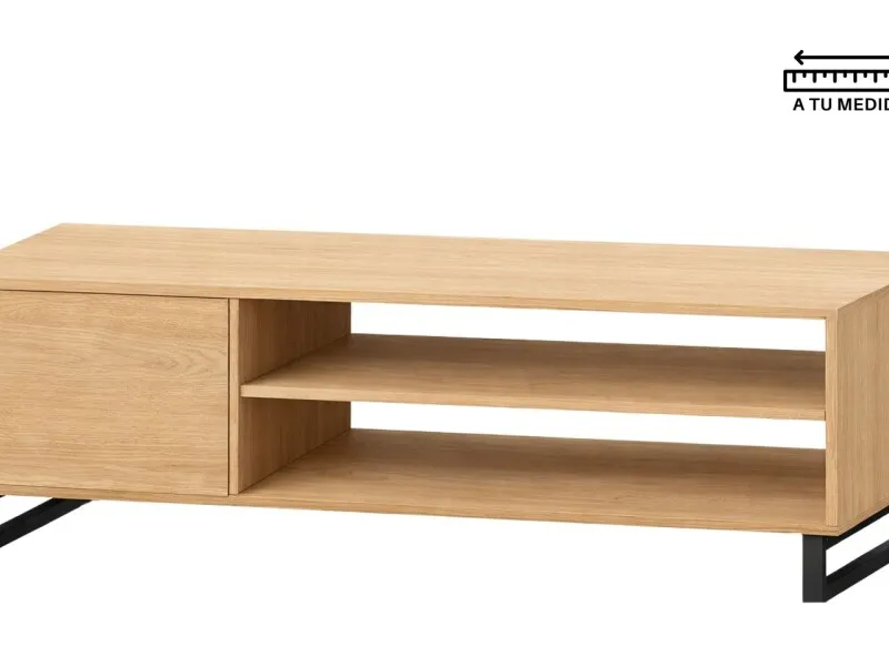 Rack AMBAY 1.35m en Madera natural - Muebles para TV, Uruguay | Finkel