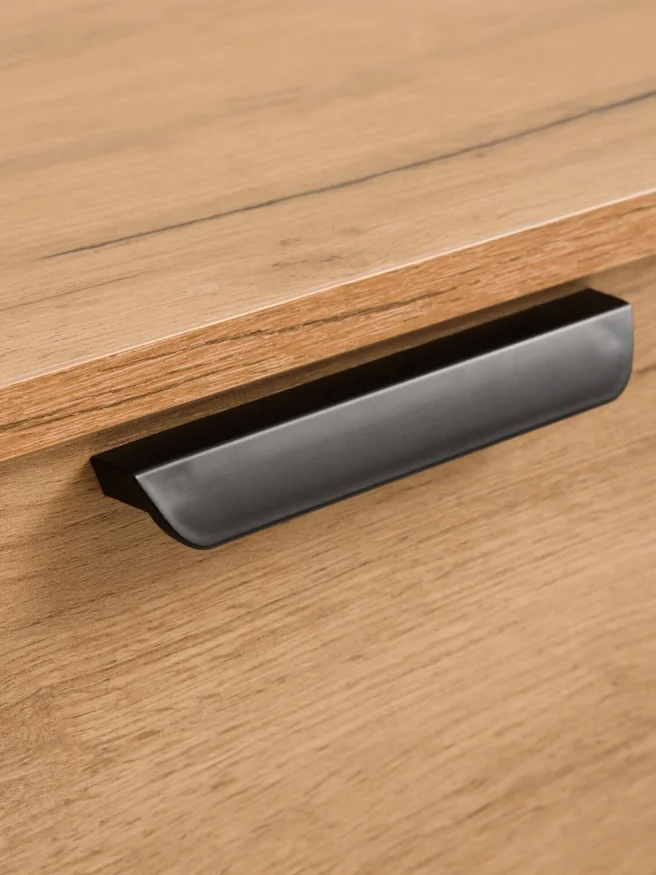 Mesa de luz JENSLEV 1 cajon 2 estantes color roble en Madera natural - Mesas de luz, Uruguay | JYSK, vista 2
