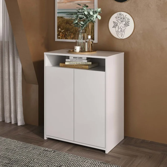 Gabinete Mdf Blanco Cool en Blanco - Bibliotecas, Uruguay | Divino