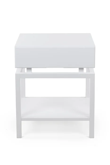 MESA DE LUZ IDEALE LACA BLANCA 50X44X60H - Mesas de luz, Uruguay | Vinibel