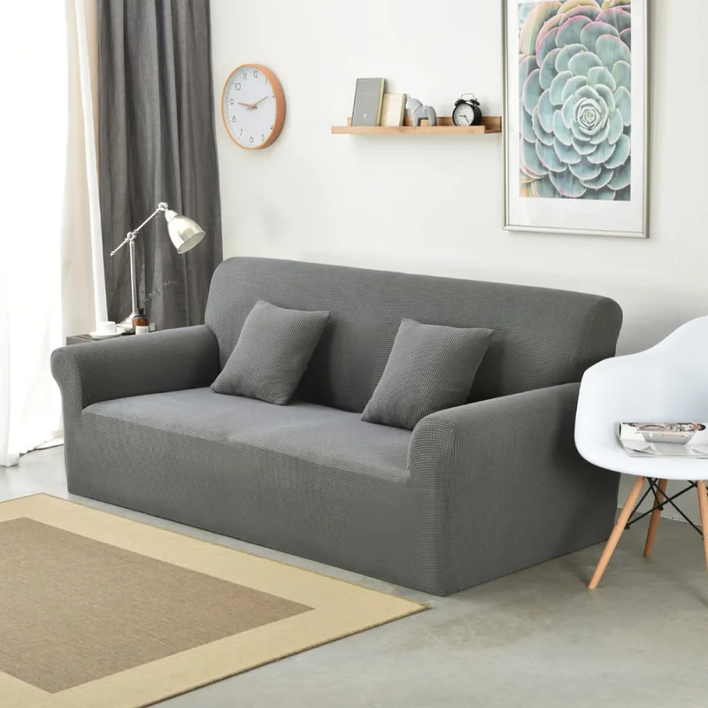 Funda sillón 5 cuerpos lisa - gris en Gris - Textiles, Uruguay | Buho Store, vista 4