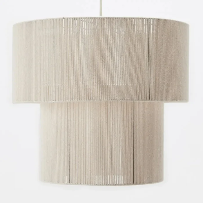 Colgante Cónico Doble en hilo en Beige - Lámparas colgantes, Uruguay | La Perla