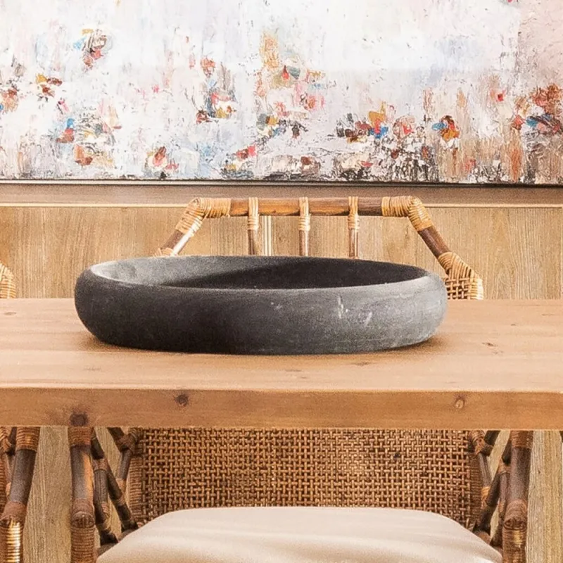 Plato Decorativo De Madera Maciza Chico en Negro - Decoración, Uruguay | Aihaus