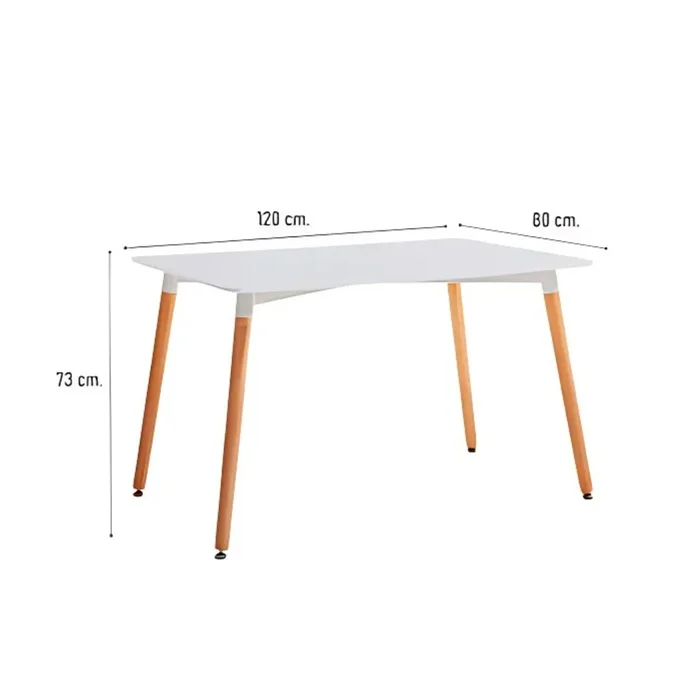 MESA EAMES RH BLANCA DT038-1X05 - Mesas de living, Uruguay | Rosas Hermanos, vista 2
