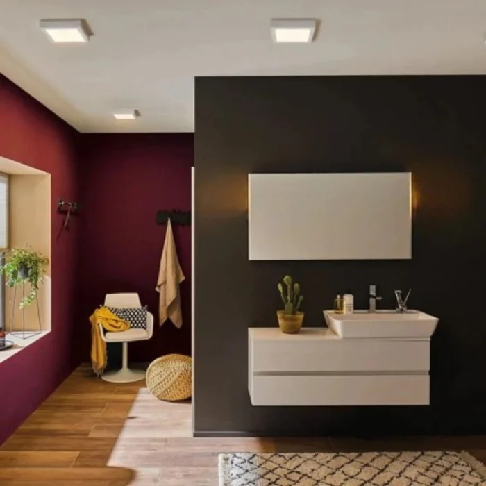 Panel LED Cuadrado de Adosar 12W Luz Cálida en Blanco - Lámparas colgantes, Uruguay | Serlux, vista 3