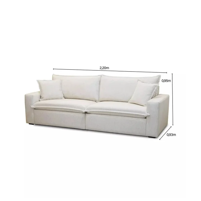 Sillón 3 Cuerpos - Portezuelo 2.2 en Blanco - Sillones y sofás, Uruguay | Ecowood, vista 4
