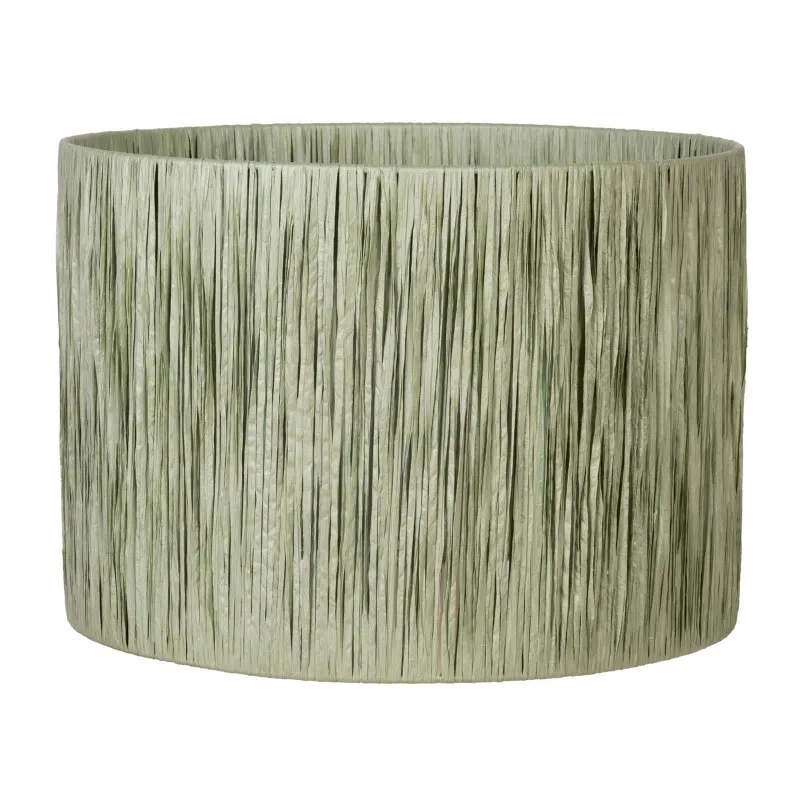 Pantalla Raffia en Verde - Lámparas de mesa, Uruguay | Le Blanc