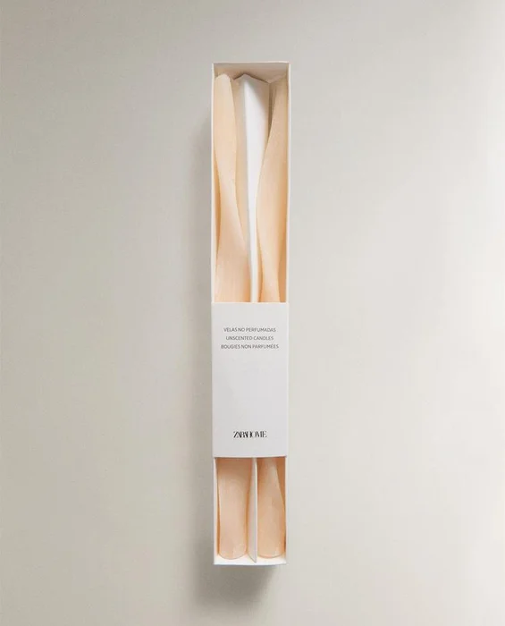PACK VELAS DECORATIVAS TORSIONADAS (PACK DE 2) en Beige - Velas y Portavelas, Uruguay | Zara Home, vista 5