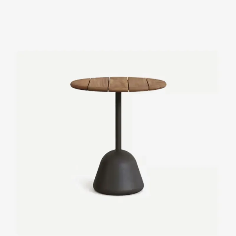 Mesa Saura - redonda de exterior de terrazzo blanco Ø 70 cm en Blanco - Mesas de comedor, Uruguay | Kavehome