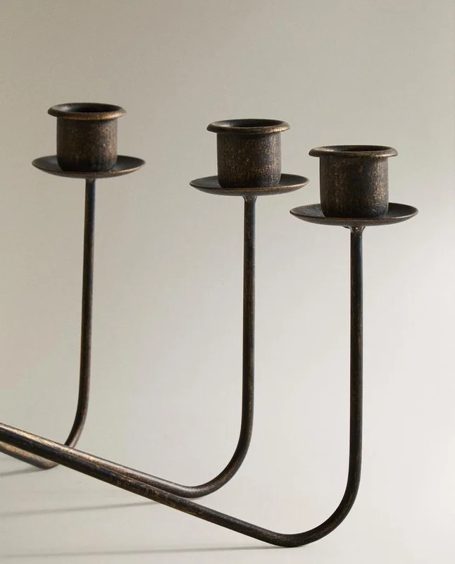 CANDELABRO TRIPLE HIERRO - Velas y Portavelas, Uruguay | Zara Home, vista 3