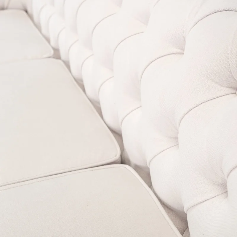 Sofá Chesterfield Soul - Tela Aquaclean - 3 cuerpos - A fabricar en Blanco - Sillones y sofás, Uruguay | Nyr, vista 4