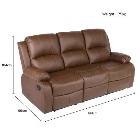 Juego de living reclinable 3+2+1 en Marrón - Sillones y sofás, Uruguay | La Cueva Muebles, vista 19