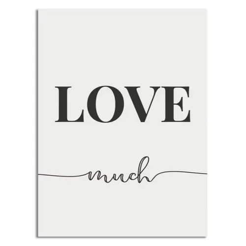 CUADRO CANVAS 30x40cm LOVE MUCH - Decoración de pared, Uruguay | Decohogar