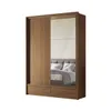 Ropero Demócrata 2 Puertas Corredizas y Espejo - Linea Fit - Marron en Marrón - Roperos y placares, Uruguay | Rústico Hogar, vista 1 de 4