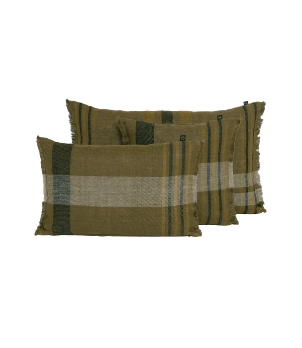 HARM ALMOHADON AALBORG LINO en KAKI - Textiles, Uruguay | Más Infinito Casa