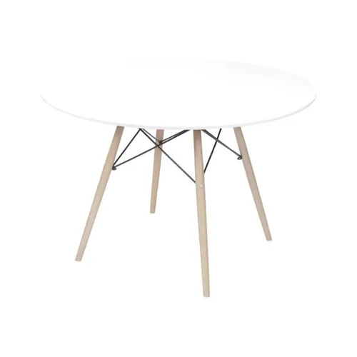MESA EAMES DKR D110x73CM MDF Y MADERA BLANCO - Mesas de comedor, Uruguay | Decohogar