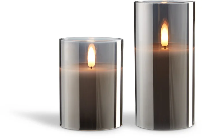 Vela pilar LED KLAUS Ø8xA10cm gris en Gris - Velas y Portavelas, Uruguay | JYSK, vista 2