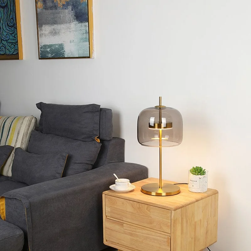 Lámpara de Mesa Niza Dorada – Luz LED Cálida y Diseño Moderno - Lámparas de mesa, Uruguay | Bascu House, vista 5