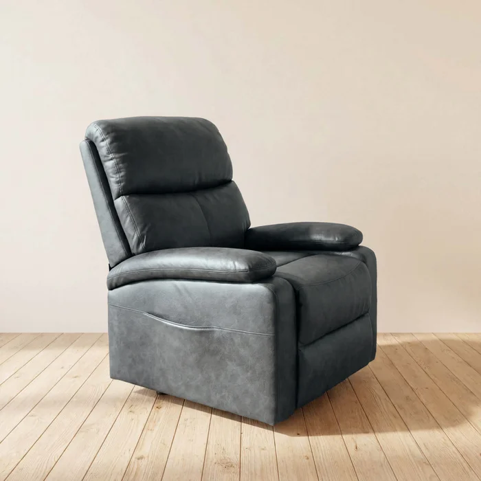 Recliner C/lift 1 Cuerpo Tela Gris Dublin Grafito en Gris - Sillones y sofás, Uruguay | Divino