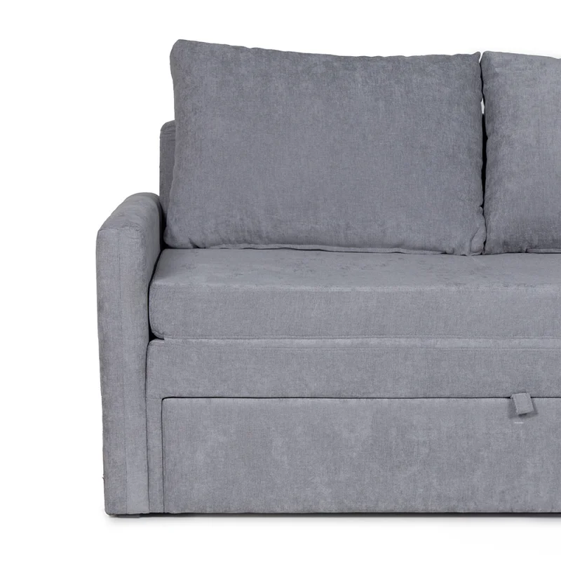 Sofá Cama Poliana - Tela Microfibra - Cora 06-153 (Grafito) en Gris - Sillones y sofás, Uruguay | Nyr, vista 7