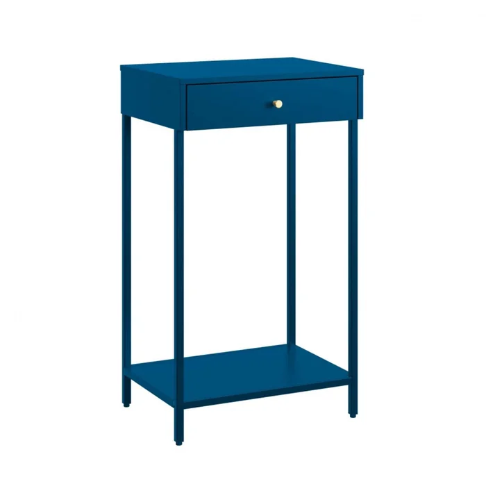 Mesa Lateral Alta Metal Azul Olivia en Azul - Mesas de living, Uruguay | Divino, vista 2