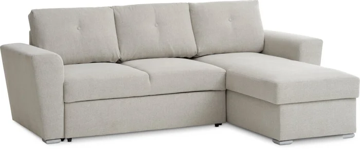 Sofá cama VEJLBY chaise longue tela arena en Beige - Sillones y sofás, Uruguay | JYSK