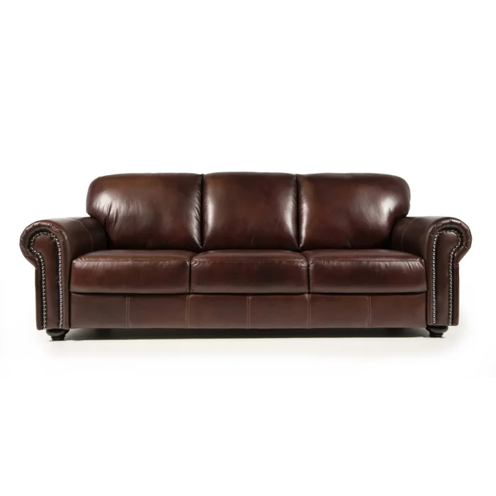 Sofá Elite - Cuero Natural - 3 cuerpos - A fabricar en Marrón - Sillones y sofás, Uruguay | NYR, vista 2