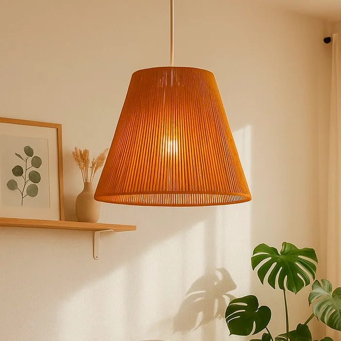 Lámpara de techo Aren Sisal en Naranja - Lámparas colgantes, Uruguay | Alta Gracia Deco