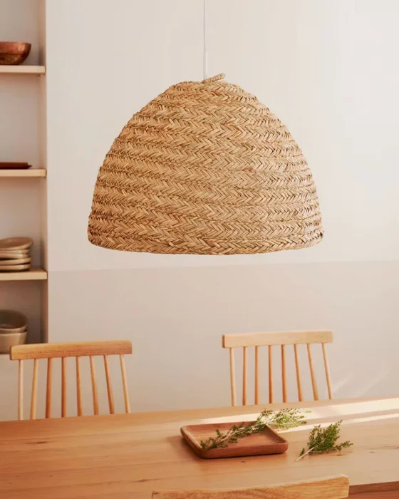 Mesa extensible Yain de chapa y madera maciza de roble - 120 (180) x 80 cm en Madera natural - Mesas de comedor, Uruguay | Kavehome, vista 2