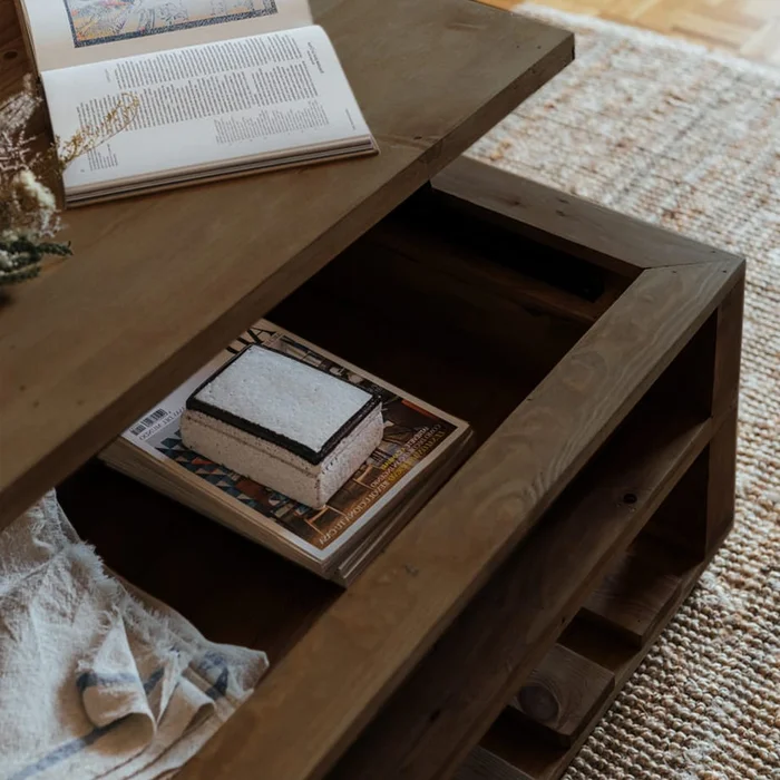 Mesa elevable Meike en Madera natural - Mesas de living, Uruguay | Tree House Deco, vista 7