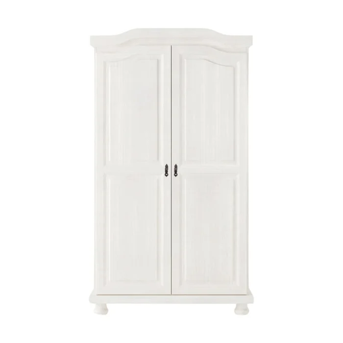 Ropero 2 Puertas Madera Maciza - Linea Bastian en Blanco - Roperos y placares, Uruguay | Rústico Hogar