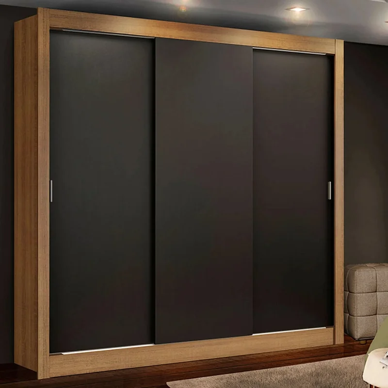 Ropero Placard Matrimonial Monaco 170CM Sin Espejo 3 Puertas Corrediza en Marrón - Roperos y placares, Uruguay | Balton, vista 17