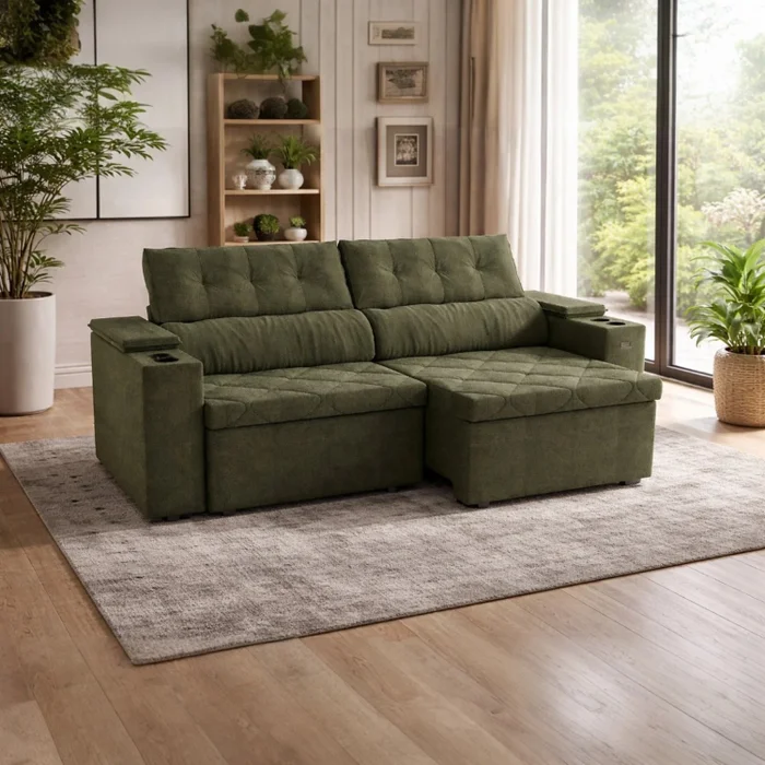 Sofa Otto 260CM - Retractil/Reclinable en Beige - Sillones y sofás, Uruguay | Balton, vista 17