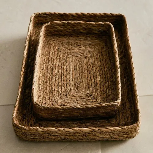 CESTA BANDEJA SEAGRASS en Marrón - Canastos, Uruguay | Zara Home