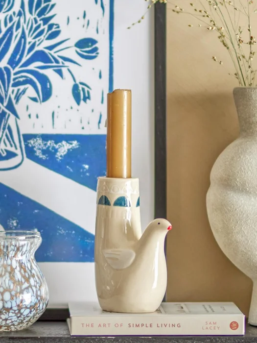 Candelabro Trudy blanco en Beige - Decoración, Uruguay | Martinika Deco