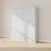 Placard Ropero 4 Puertas Mdf-y-mdp Blanco Americano en Blanco - Roperos y placares, Uruguay | Divino, vista 1 de 7