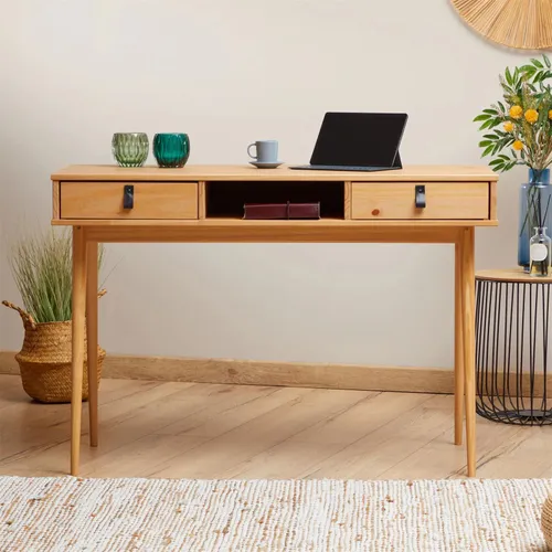Escritorio 110cm Retro Milan - Madera Maciza - Escritorios y sillas de escritorio, Uruguay | Balton