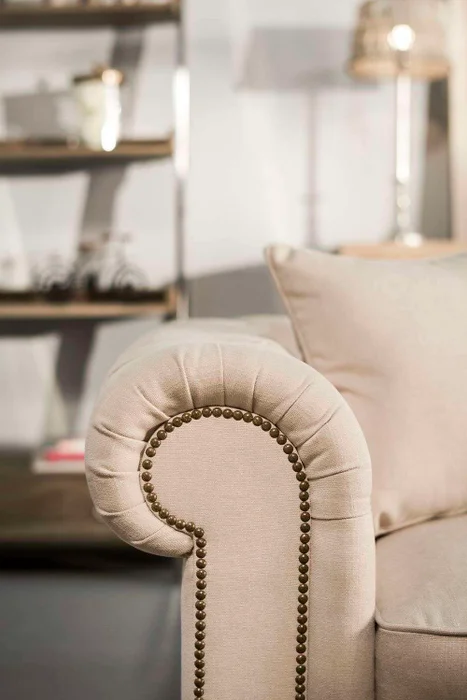 SILLON CHESTERFIELD - LINO ANTIMANCHAS en Blanco - Sillones y sofás, Uruguay | La Iberica, vista 27