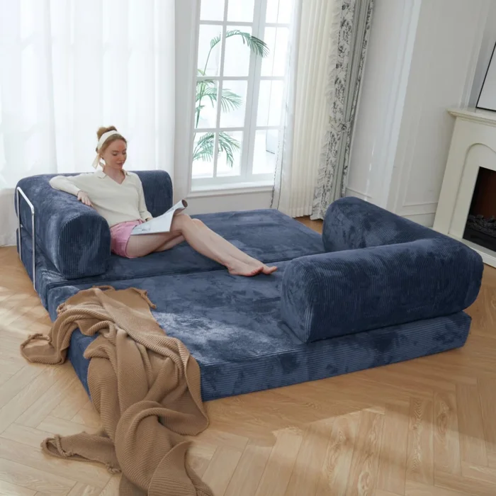 Sillón Cama 3 Cuerpos CloudNest - Azul en Azul - Sillones y sofás, Uruguay | La Cueva Muebles, vista 7