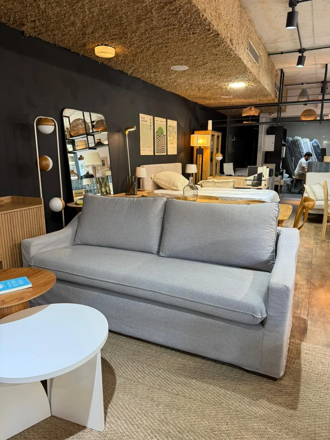 Sofá Manchester con Funda Desmontable 3 Cuerpos (205cm) – Gris en Gris - Sillones y sofás, Uruguay | Berna home, vista 2