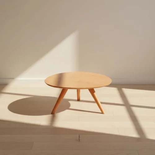 Mesa Central Mdf-y-madera Marron María Almendra en Madera natural - Mesas de living, Uruguay | Divino