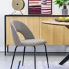 Silla Mahalia gris claro y patas de acero acabado pintado negro en Gris - Sillas, Uruguay | Kavehome, vista 3 de 9
