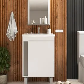 Mueble De Baño Con Bacha Y Espejo en Blanco - Muebles, Uruguay | Soy Hogar, vista 2